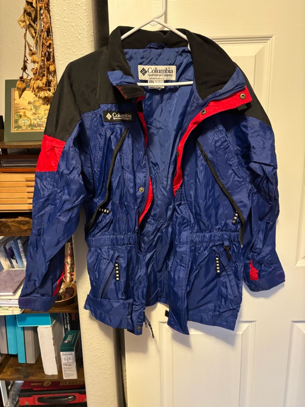 Columbia Blue Red Black Outdoor Jacket